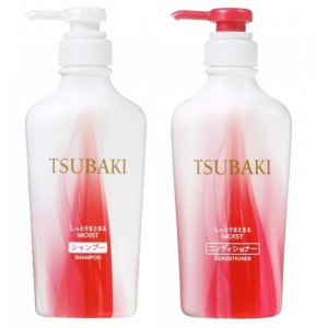 Tsubaki Moist drėkinamasis šampūnas su Camellia aliejumi, SHISEIDO 450 ml + Tsubaki Moist Drėkinamasis plaukų kondicionierius su Camellia aliejumi, SHISEIDO 450 ml.